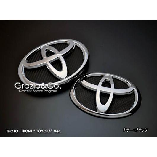 ウィッシュ20系 ブラック カーボンエンブレムベース エンブレムセット