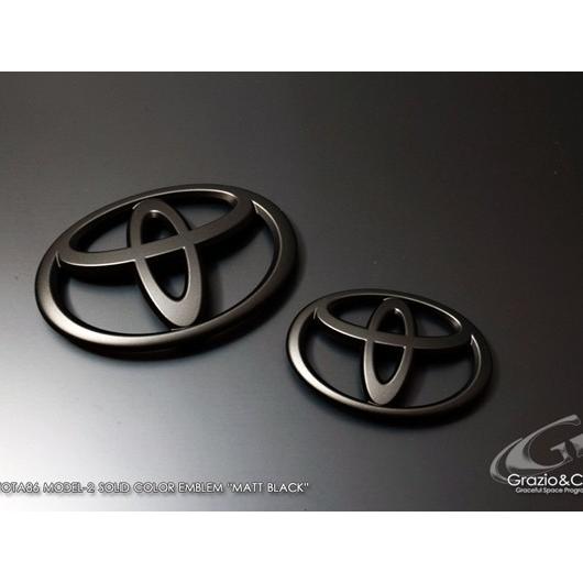 TOYOTA86 ZN6型後期 マットブラックエンブレム 前後2点セット