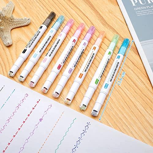 カーブペン 水性ペン 蛍光ペン ローラースタンプペン 花柄