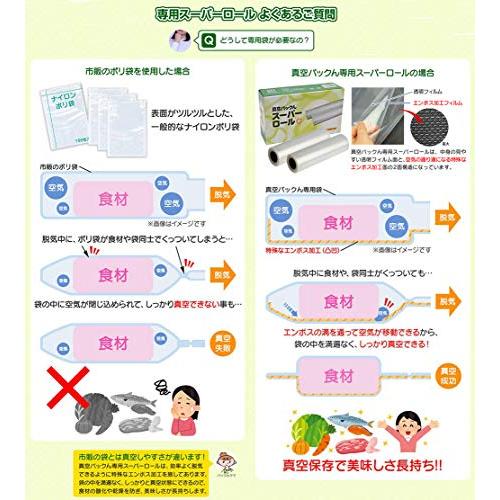 真空パックん 替え【スーパーロール】小（20cm×6m）2本 : imi STORE