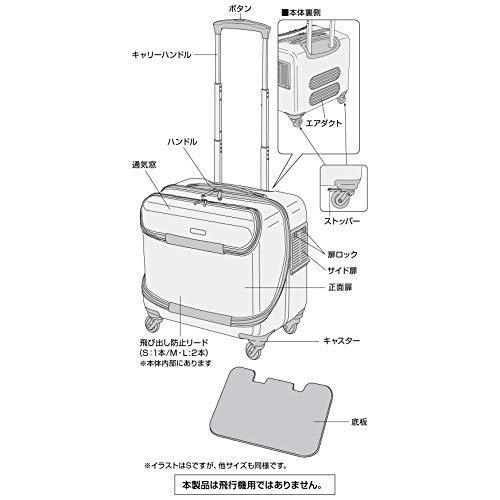 ジェックス OSOTO キャリー ローラー 軽量 ポリカーボネイト製 ハードキャリー スカイブルー ペット用 Mサイズ スカイブルー