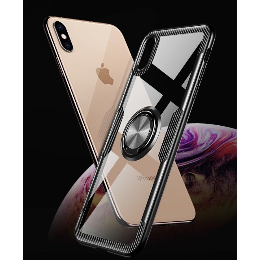 iPhone スマホケース iPhone11 ケース iPhoneXR Pro リング付き 透明
