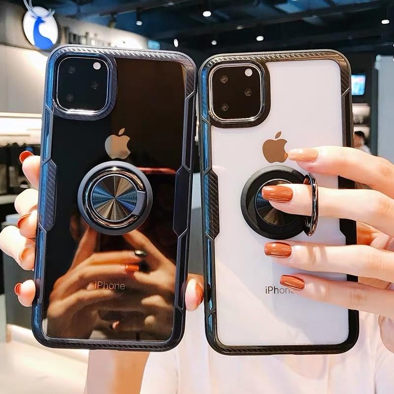 iPhone スマホケース iPhone11 ケース iPhoneXR Pro リング付き 透明