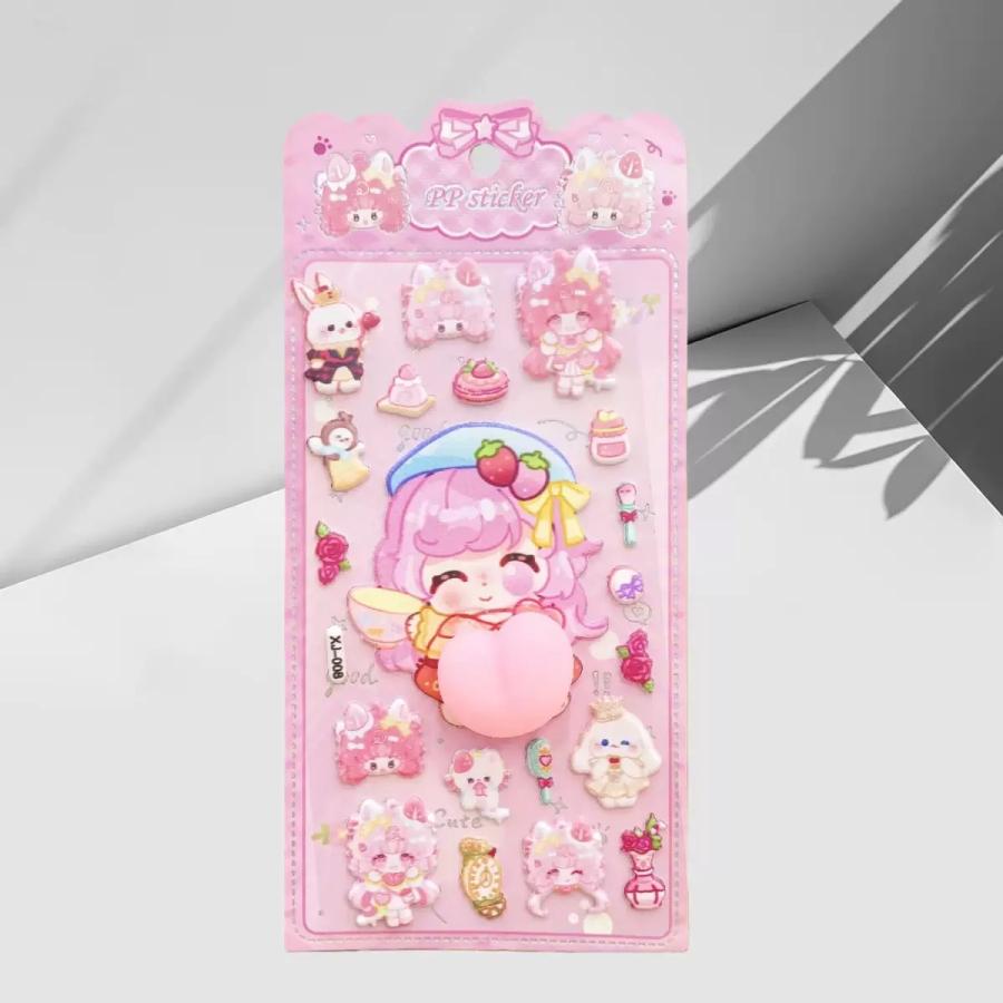 ボンボンシール ドロップシール おしりシール 当日発送 ぷくぷくシール ウォーターシール 3Dシール ぷっくりシール 4枚セット パンダ うさぎ 可愛い シール 交換 |  | 03