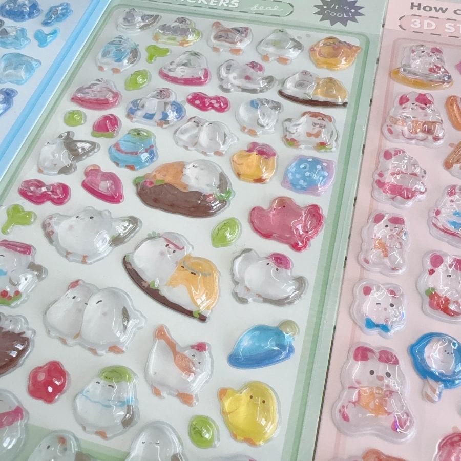 ボンボンシール ドロップシール ぷくぷくシール 立体シール 3Dシール