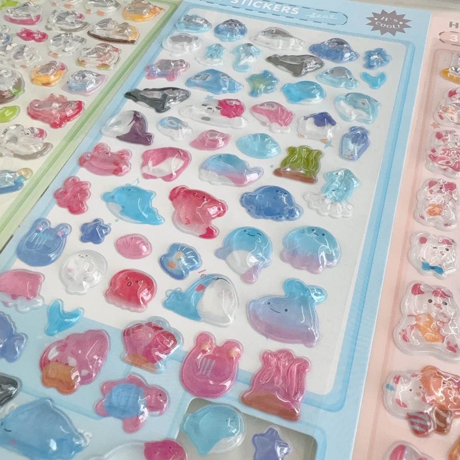 ボンボンシール ドロップシール ぷくぷくシール 立体シール 3Dシール