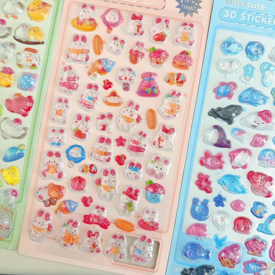 ボンボンシール ドロップシール ぷくぷくシール 立体シール 3Dシール