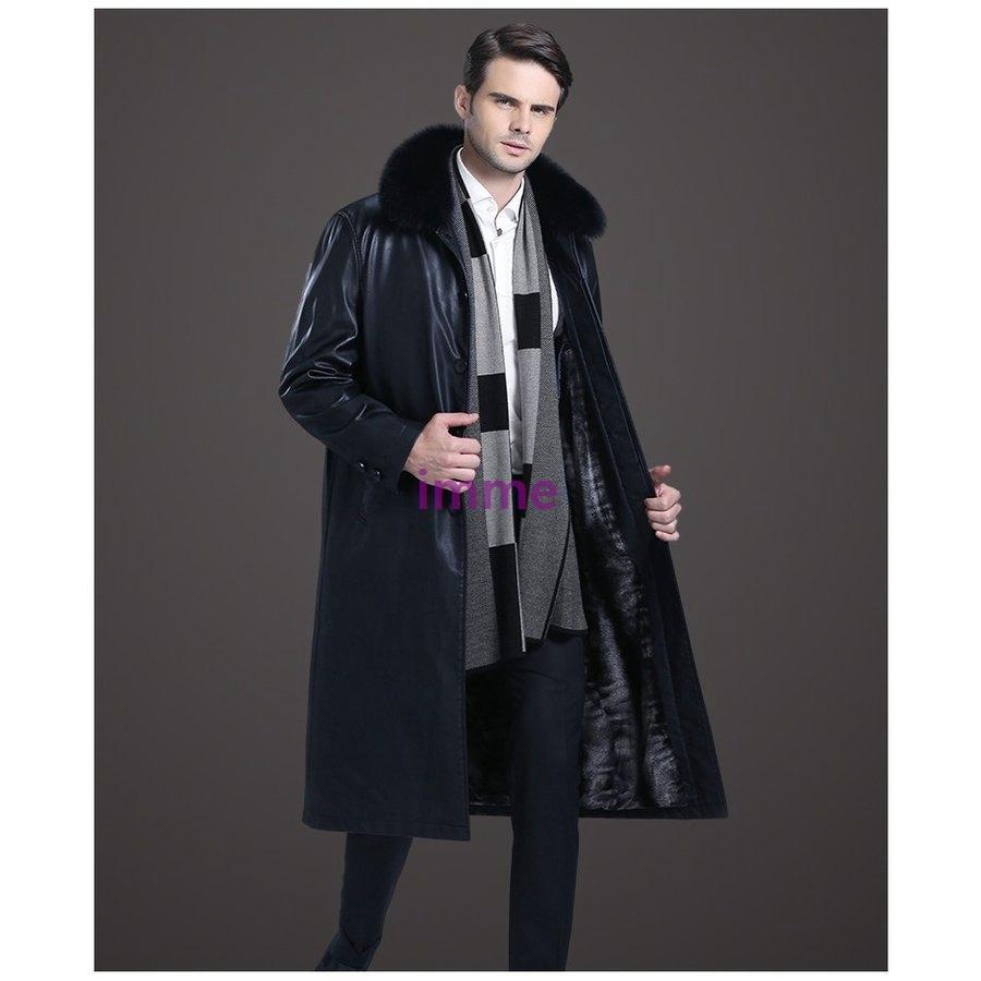 最安 ロングレザーコート トレンチコート メンズ ミリタリーコート ビジネスコート 裏起毛 レザーフェイク レザージャケット ロング丈 カッコイイ 冬 柔らかい Drogariavirginia Com Br
