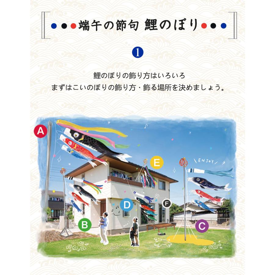 16時まで当日発送！【鯉のぼり 3個＋1.4m 吹流し】こいのぼり 真鯉 緋鯉 子鯉 ポール付き 吹流し ベランダ用 室内用 初節句 お祝い 子供の日 端午の節句 男の子｜imming｜04