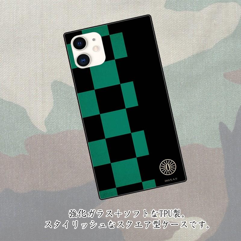 鬼滅の刃 スクエアガラスケース iPhone11ケース iphoneXR スマホケース