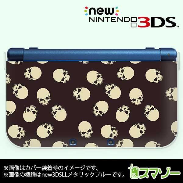 (new Nintendo 3DS 3DS LL 3DS LL スカル1 ブラック カバー