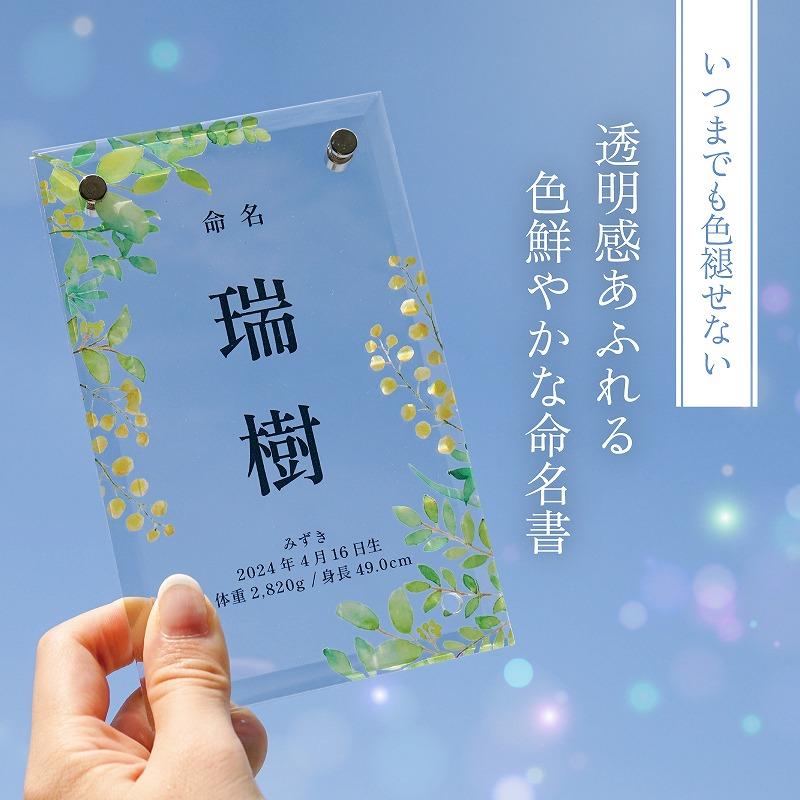 デザイン10種類 コンパクト 命名書 節句 名前旗 命名 立札 立て札 日本 