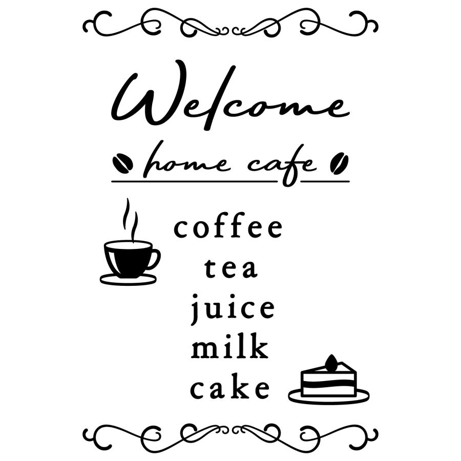 カフェ風ステッカー cafe 看板 メニュー コーヒーステッカー