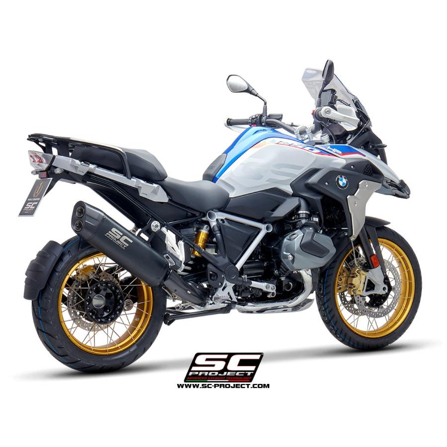 【国内在庫】公道走行可 SC-PROJECT - アドベンチャー スリップオンサイレンサー ”ブラックエディション” R 1250 GS / ADVENTURE '19-20の画像