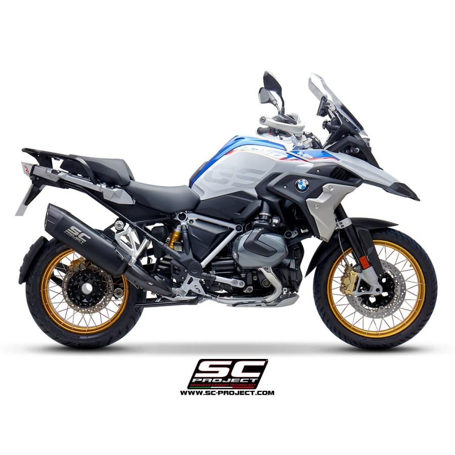 【国内在庫】公道走行可 SC-PROJECT - アドベンチャー スリップオンサイレンサー ”ブラックエディション” R 1250 GS / ADVENTURE '19-20の画像