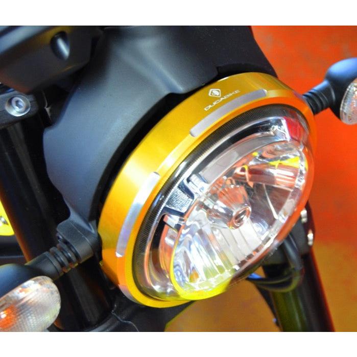 【国内在庫】DUCABIKE (DBK) - SCRAMBLER用 ビレット アルミニウム ヘッドライト トリム ブラック_5