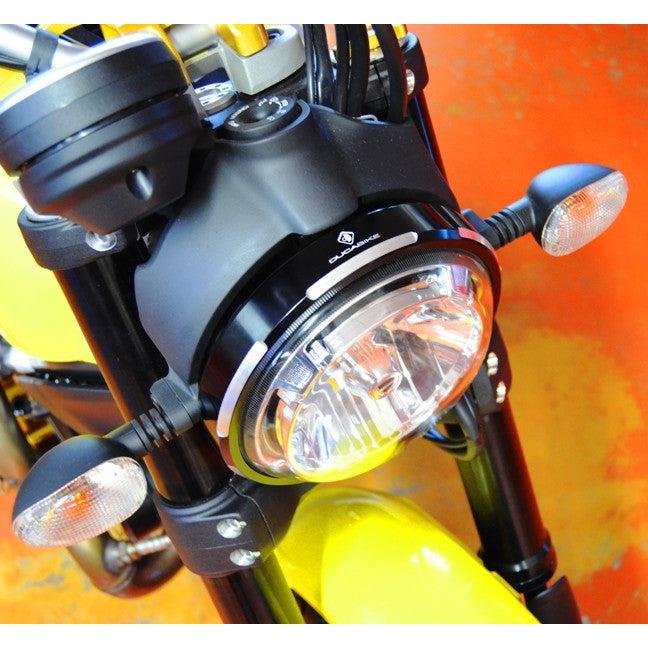 【国内在庫】DUCABIKE (DBK) - SCRAMBLER用 ビレット アルミニウム ヘッドライト トリム ブラック_7