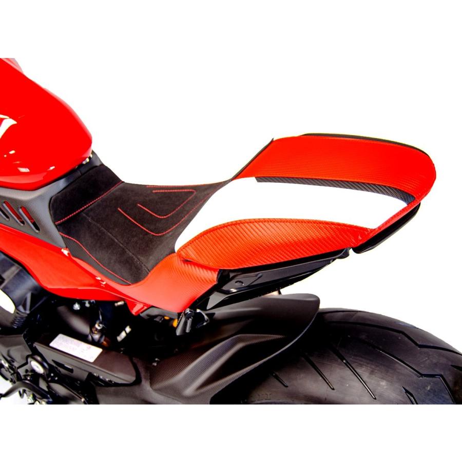 【正規輸入代理店】DUCABIKE (DBK) - 純正シート用 コンフォートカバー (シートヒーター対応) DIAVEL V4 '23-26 ブラック / レッド_6