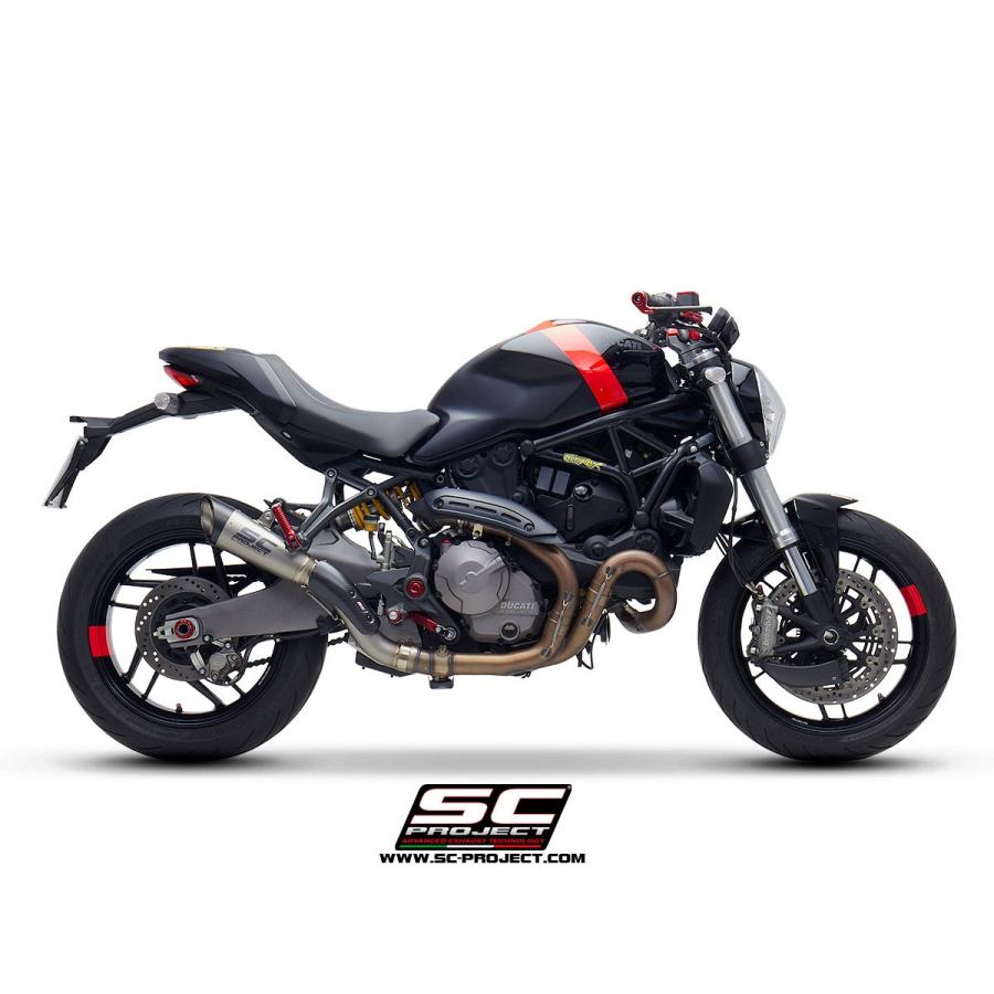 【正規輸入代理店】SC-PROJECT - S1 スリップオンサイレンサー \u0026 フルチタンリンクパイプ MONSTER 821 '18-21の画像