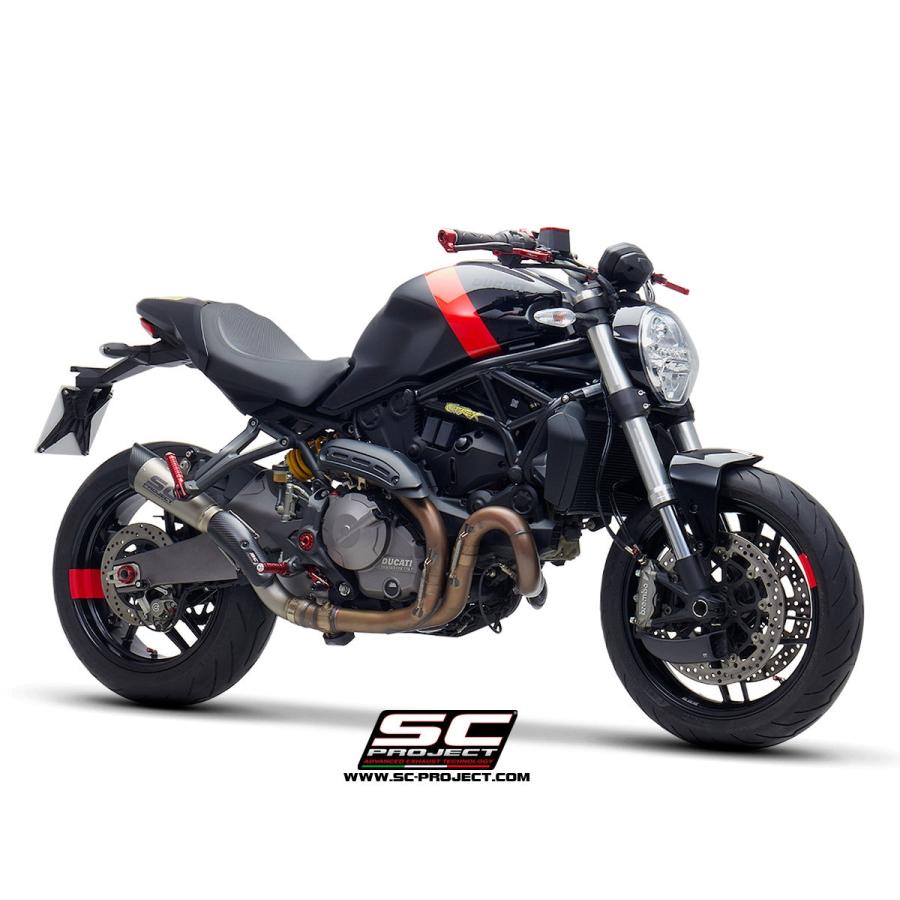 【正規輸入代理店】SC-PROJECT - S1 スリップオンサイレンサー \u0026 フルチタンリンクパイプ MONSTER 821 '18-21の画像