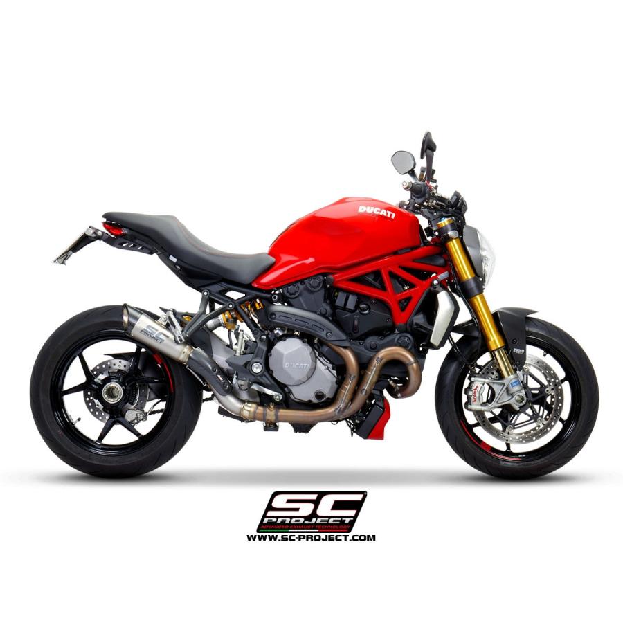 【正規輸入代理店】SC-PROJECT - S1 スリップオンサイレンサー \u0026 フルチタンリンクパイプ MONSTER 1200 R '16の画像