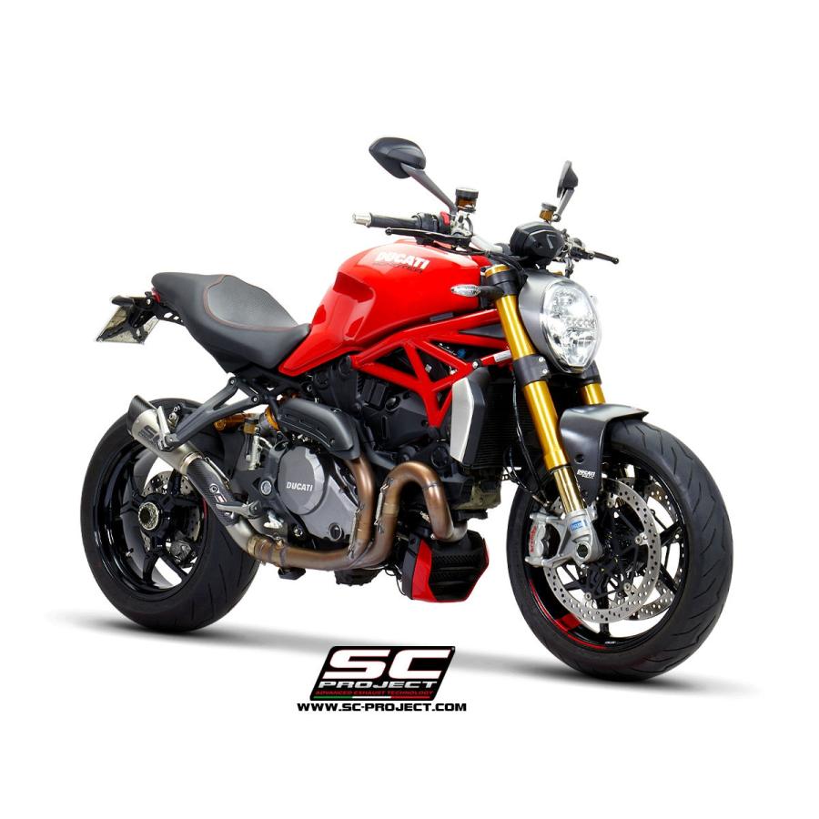 【正規輸入代理店】SC-PROJECT - S1 スリップオンサイレンサー \u0026 フルチタンリンクパイプ MONSTER 1200 R '16の画像