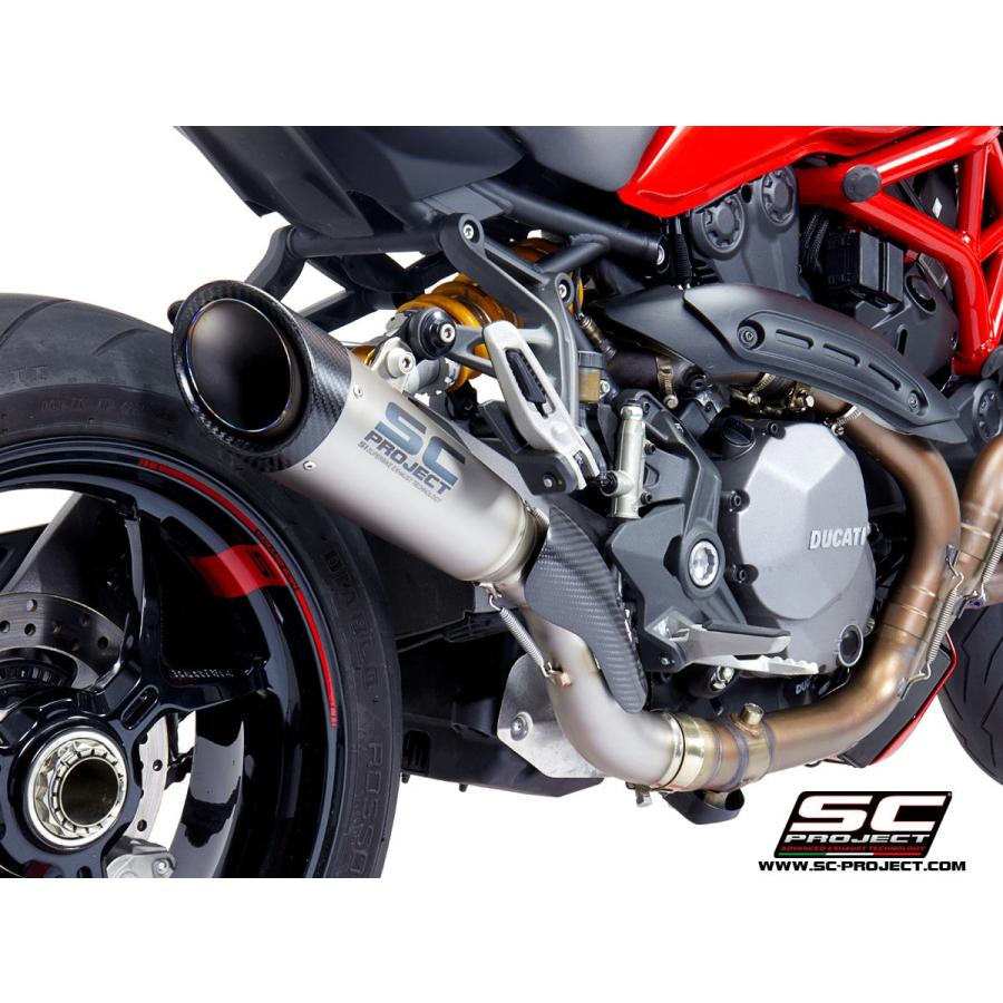 【正規輸入代理店】SC-PROJECT - S1 スリップオンサイレンサー \u0026 フルチタンリンクパイプ MONSTER 1200 R '16の画像