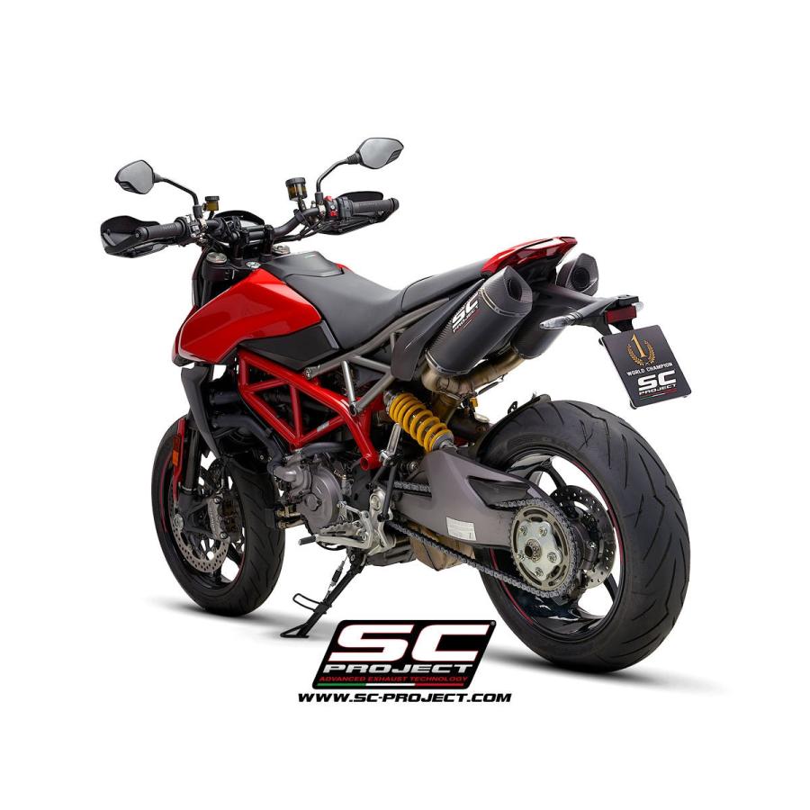 【正規輸入代理店】公道走行可 SC-PROJECT - SC1-M ツイン スリップオンサイレンサー HYPERMOTARD 950 / SP '19-21の画像