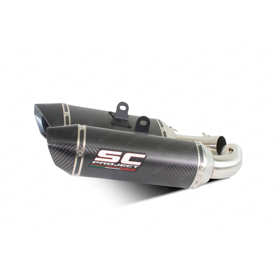 【正規輸入代理店】公道走行可 SC-PROJECT - SC1-M ツイン スリップオンサイレンサー HYPERMOTARD 950 / SP '19-21の画像