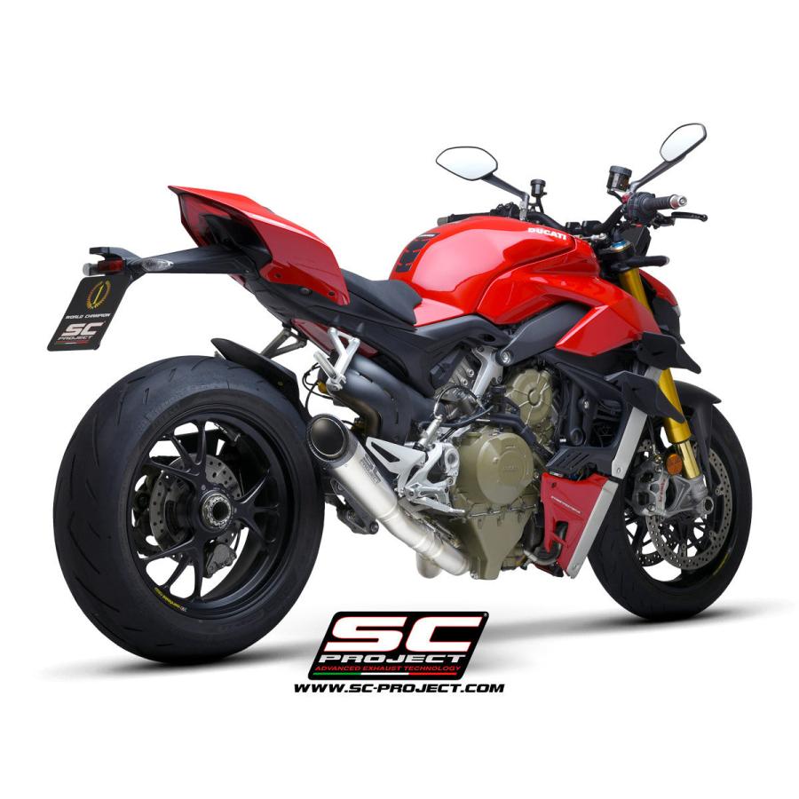 【正規輸入代理店】SC-PROJECT - S1 スリップオンサイレンサー \u0026 2-1 フルチタン キャタライザーキャンセルパイプ STREETFIGHTER V4 '21-22_1