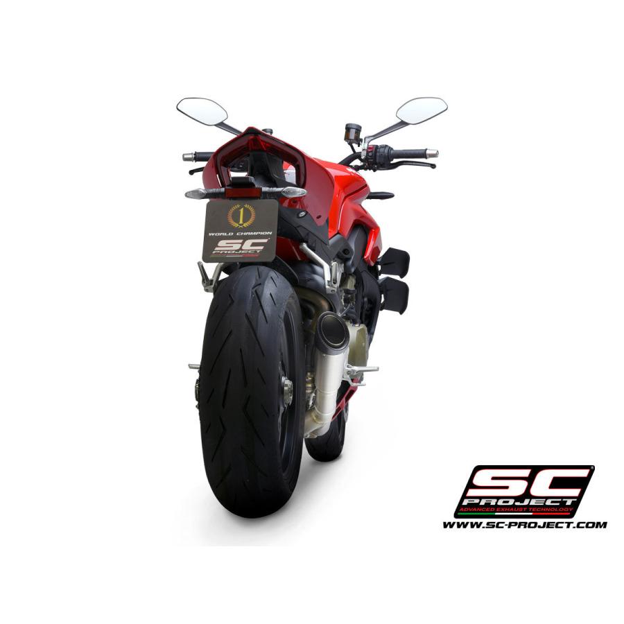 【正規輸入代理店】SC-PROJECT - S1 スリップオンサイレンサー \u0026 2-1 フルチタン キャタライザーキャンセルパイプ STREETFIGHTER V4 '21-22_4