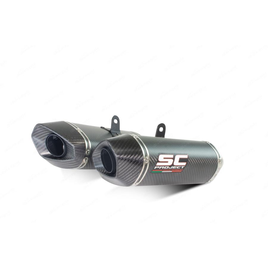【正規輸入代理店】公道走行可 SC-PROJECT - SC1-M ツイン スリップオンサイレンサー HYPERMOTARD 950 / RVE / SP '21-25の画像