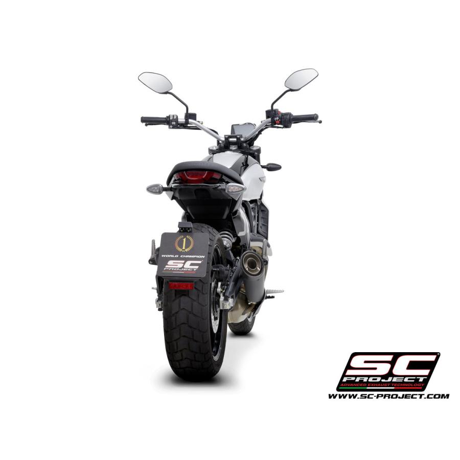 【正規輸入代理店】公道走行可 SC-PROJECT - S1 スリップオンサイレンサー "ブラックエディション" SCRAMBLER 800 '23-24の画像