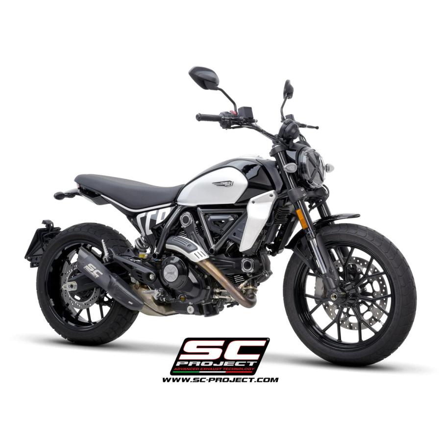 【正規輸入代理店】公道走行可 SC-PROJECT - S1 スリップオンサイレンサー "ブラックエディション" SCRAMBLER 800 '23-24の画像