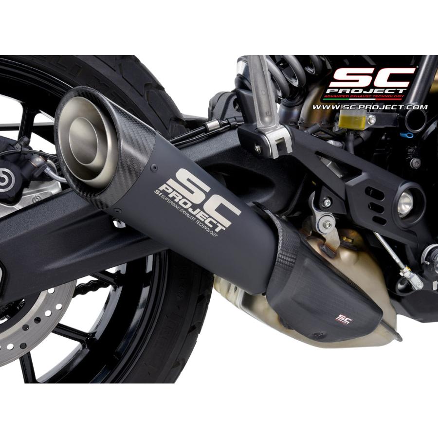 【正規輸入代理店】公道走行可 SC-PROJECT - S1 スリップオンサイレンサー "ブラックエディション" SCRAMBLER 800 '23-24の画像