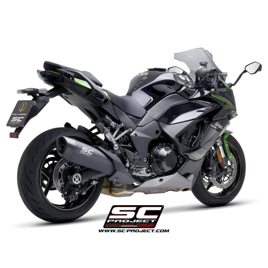 【国内在庫】公道走行可 SC-PROJECT - SC1-R スリップオンサイレンサー ”ブラックエディション” NINJA 1000 SX '20の画像