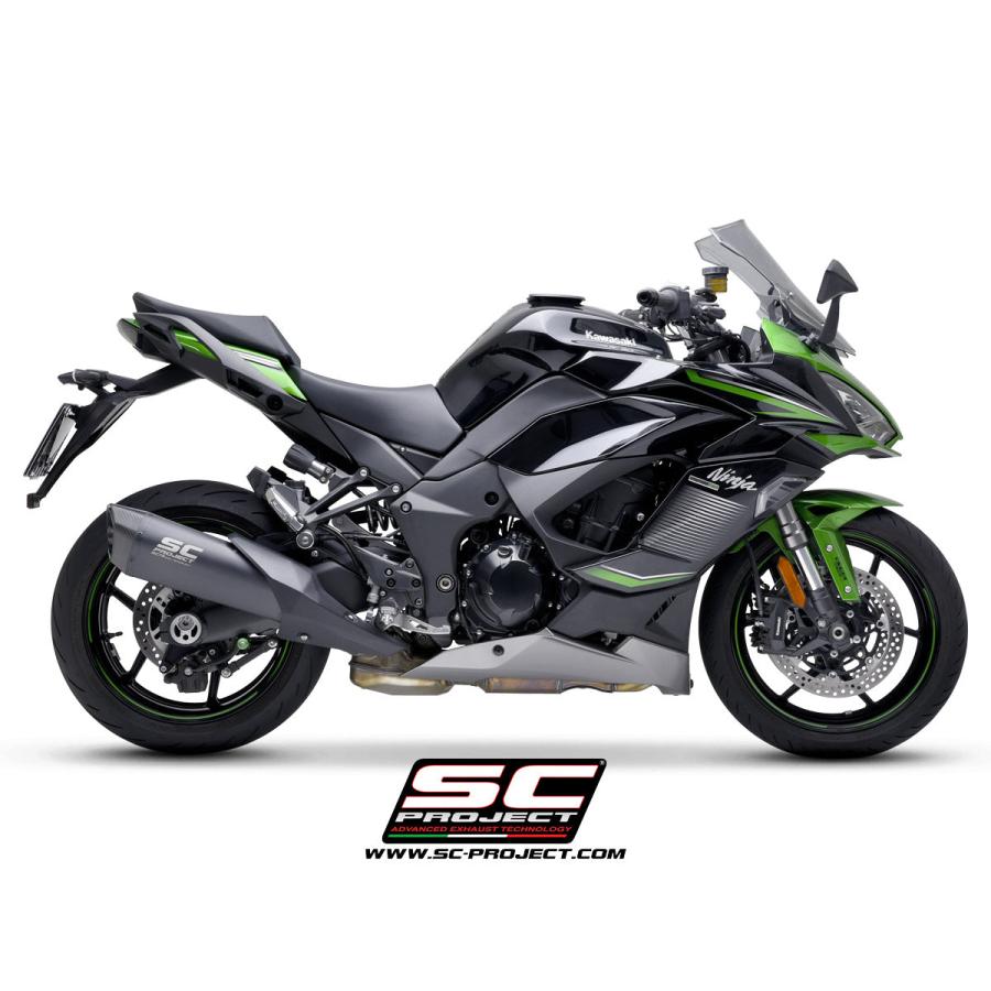【国内在庫】公道走行可 SC-PROJECT - SC1-R スリップオンサイレンサー ”ブラックエディション” NINJA 1000 SX '21-24の画像