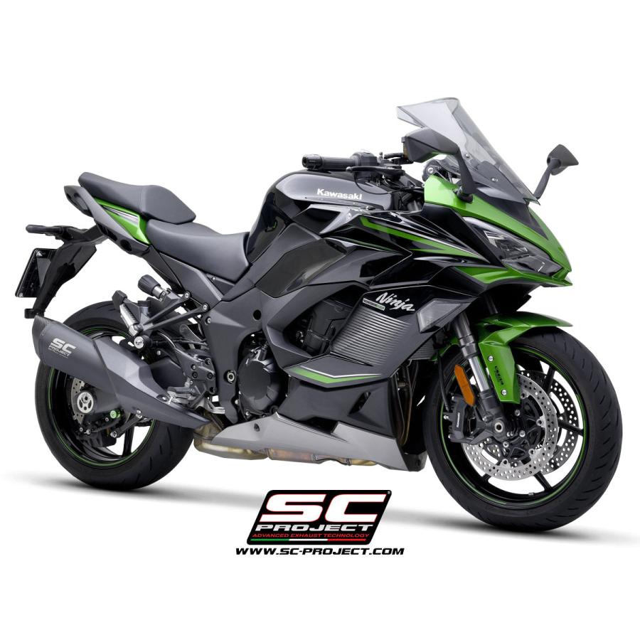 【国内在庫】公道走行可 SC-PROJECT - SC1-R スリップオンサイレンサー ”ブラックエディション” NINJA 1000 SX '21-24の画像