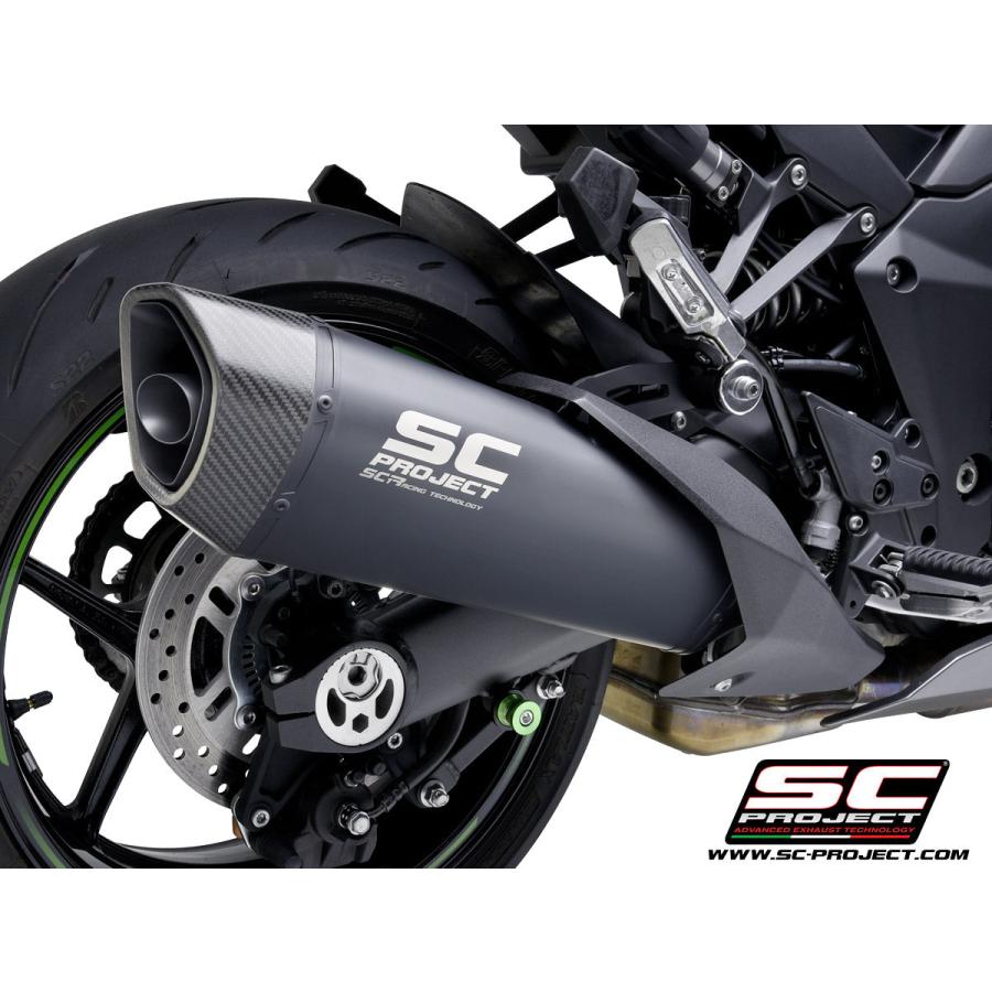 【国内在庫】公道走行可 SC-PROJECT - SC1-R スリップオンサイレンサー ”ブラックエディション” NINJA 1000 SX '21-24の画像