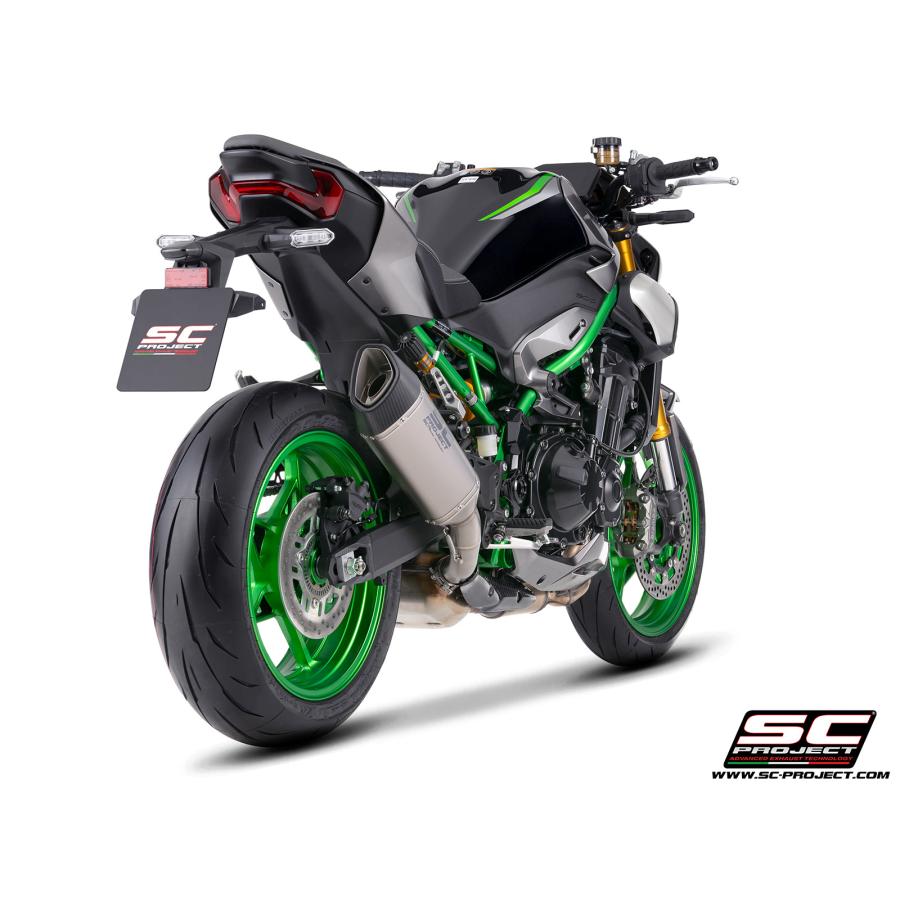 【正規輸入代理店】公道走行可 SC-PROJECT - SC1-R スリップオンサイレンサー \u0026 フルチタンリンクパイプ Z900 '25-26の画像