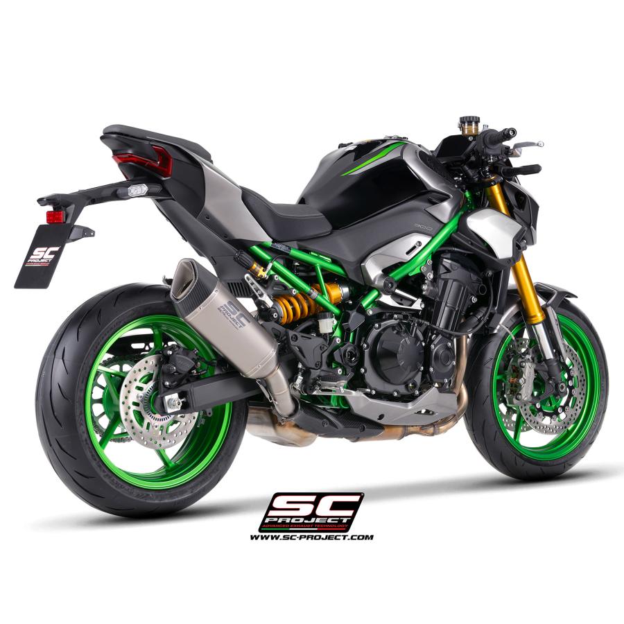【正規輸入代理店】公道走行可 SC-PROJECT - SC1-R スリップオンサイレンサー \u0026 フルチタンリンクパイプ Z900 '25-26の画像
