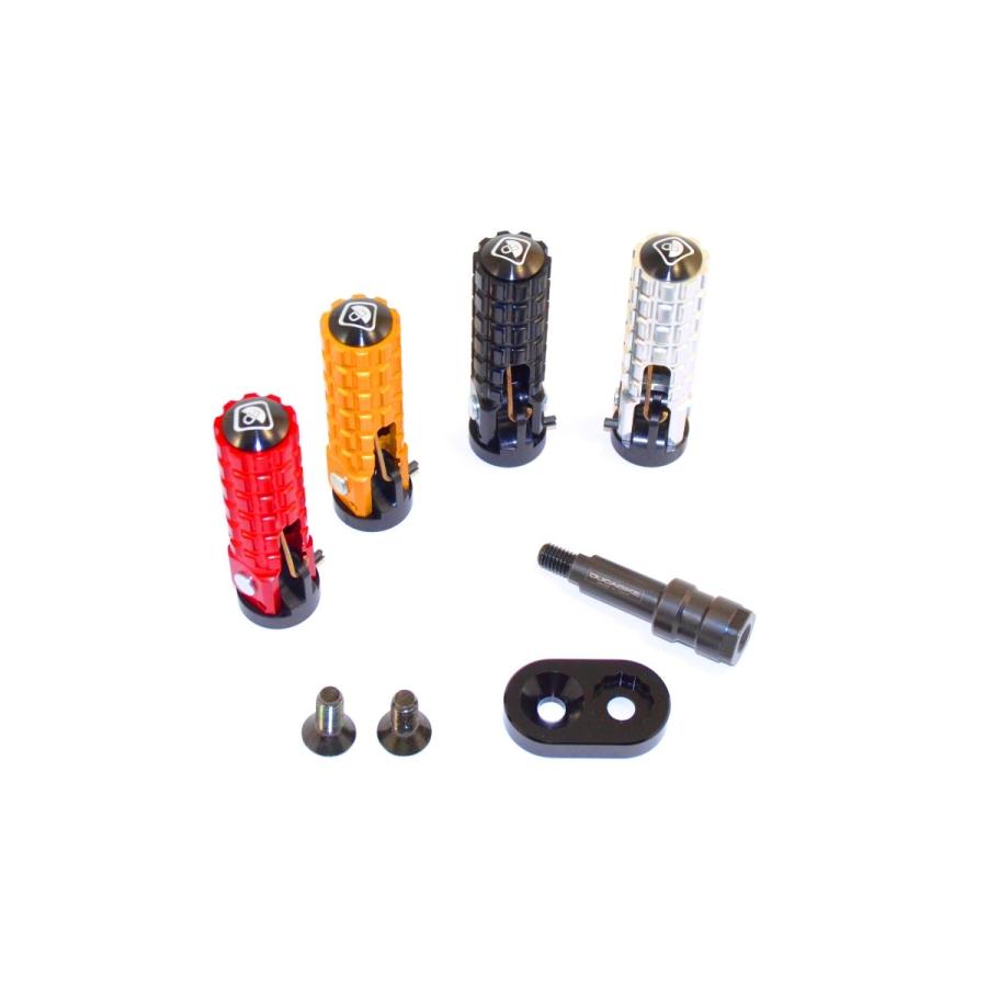 【正規輸入代理店】DUCABIKE (DBK) - 可倒式 アジャスタブルステップバー SCRAMBLER / MONSTER 797 レッド_1
