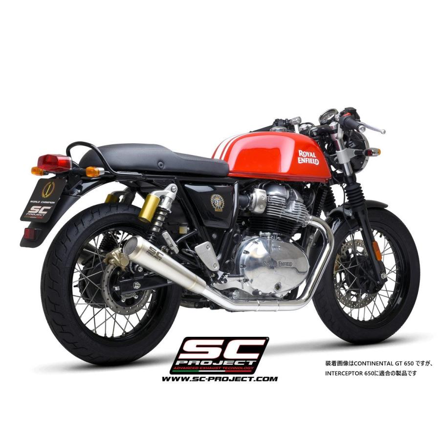 【正規輸入代理店】SC-PROJECT - ヴィンテージコニック '70s スリップオンサイレンサー INTERCEPTOR 650 '19-25の画像