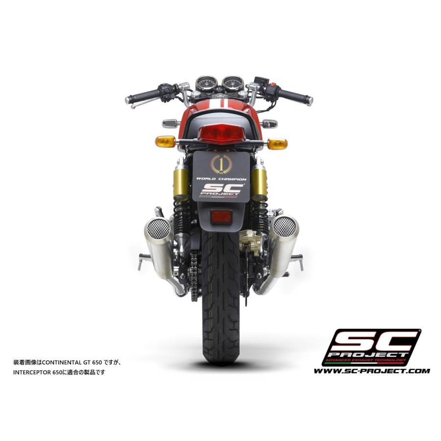 【正規輸入代理店】SC-PROJECT - ヴィンテージコニック '70s スリップオンサイレンサー INTERCEPTOR 650 '19-25の画像