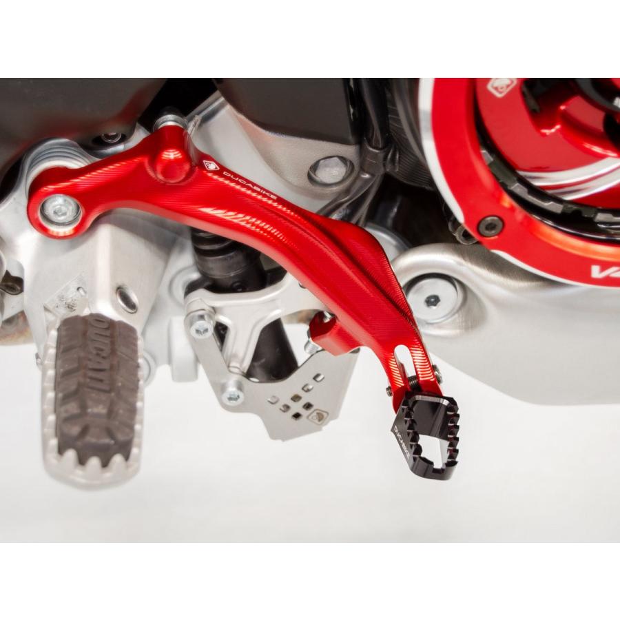 【正規輸入代理店】DUCABIKE (DBK) 製 ブレーキペダル専用 ラリートゥーペグ (固定式) ブラックの画像