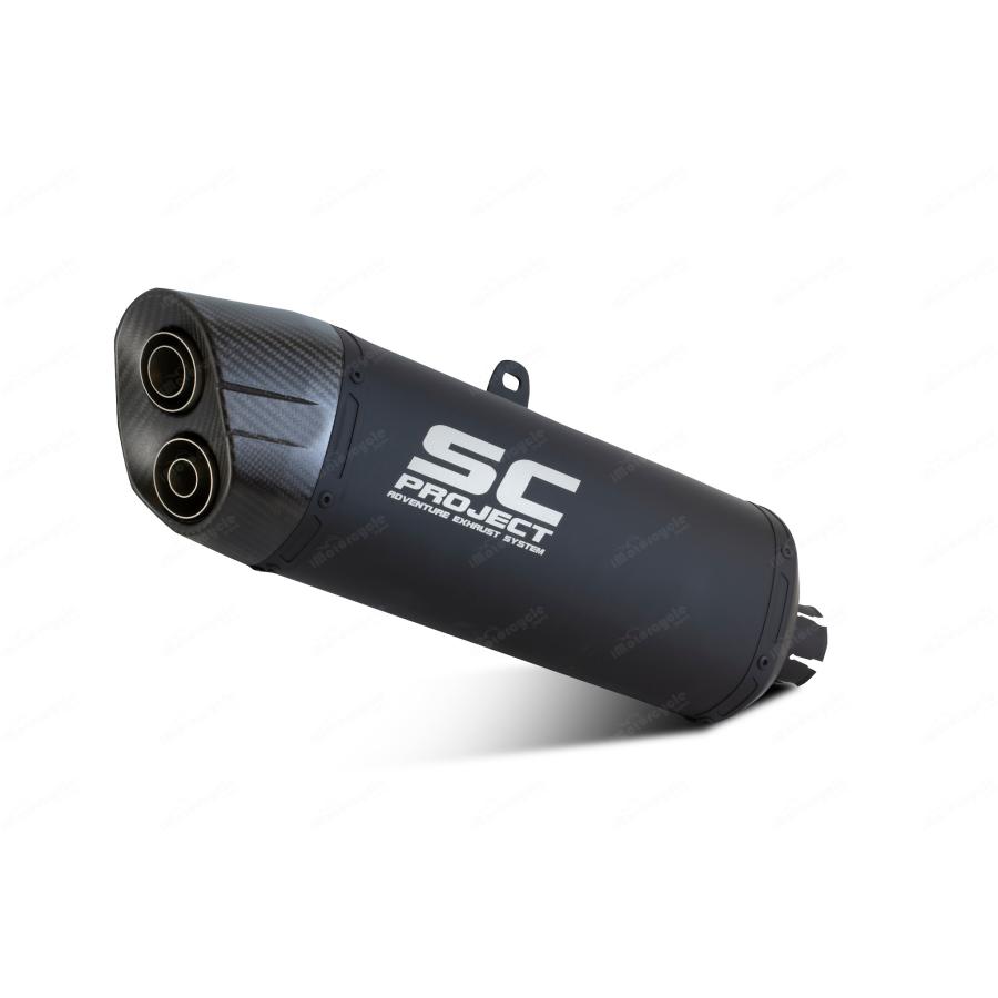 【正規輸入代理店】公道走行可 SC-PROJECT - アドベンチャー スリップオンサイレンサー \"ブラックエディション\" V-STROM 800 DE / SE '23-25の画像