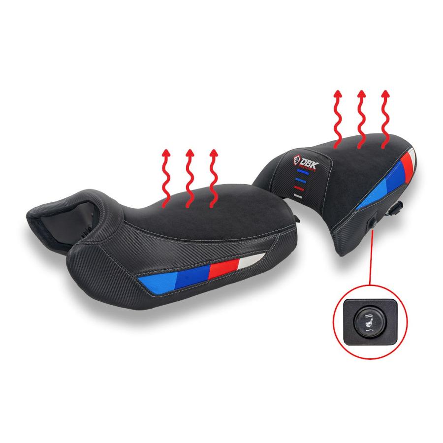 【正規輸入代理店】DUCABIKE (DBK) - ローダウンコンフォートシートコンプリート（ヒーター内蔵）R1300 GS '24-25 ブラック_1