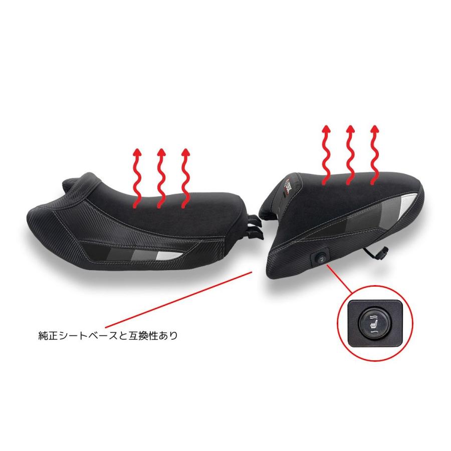 【正規輸入代理店】DUCABIKE (DBK) - ローダウンコンフォートシートコンプリート（ヒーター内蔵）R1300 GS '24-25 ブラック_7