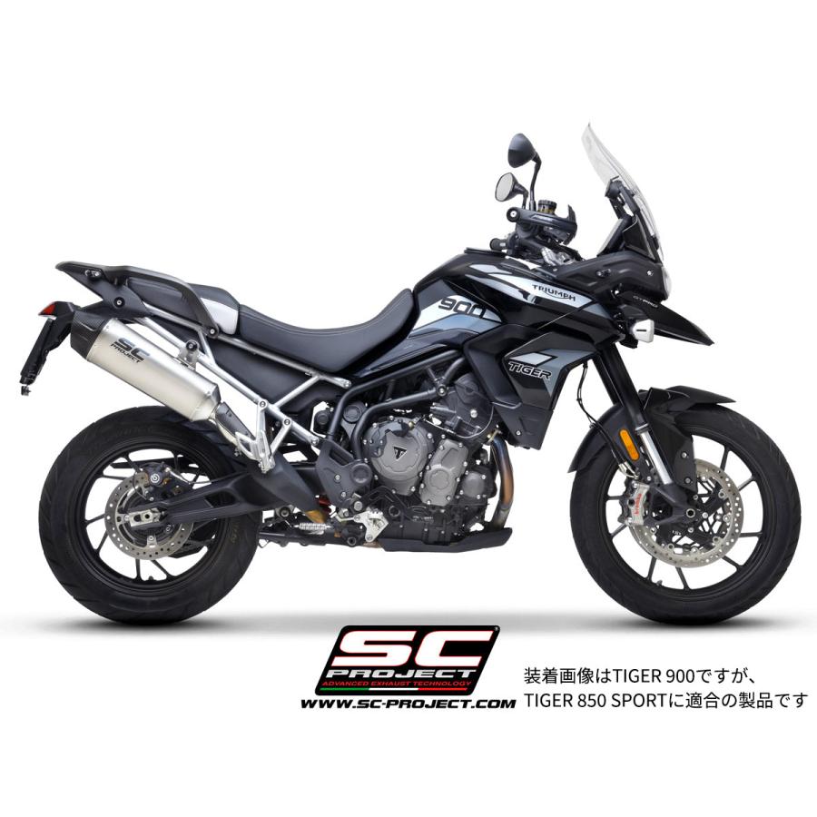 【正規輸入代理店】公道走行可 SC-PROJECT - エクスプローラー II スリップオンサイレンサー TIGER 850 SPORT '21-24の画像