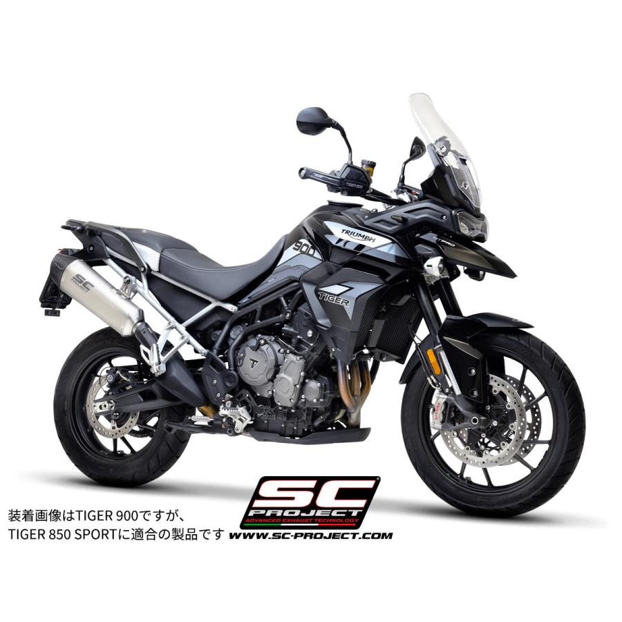【正規輸入代理店】公道走行可 SC-PROJECT - エクスプローラー II スリップオンサイレンサー TIGER 850 SPORT '21-24の画像